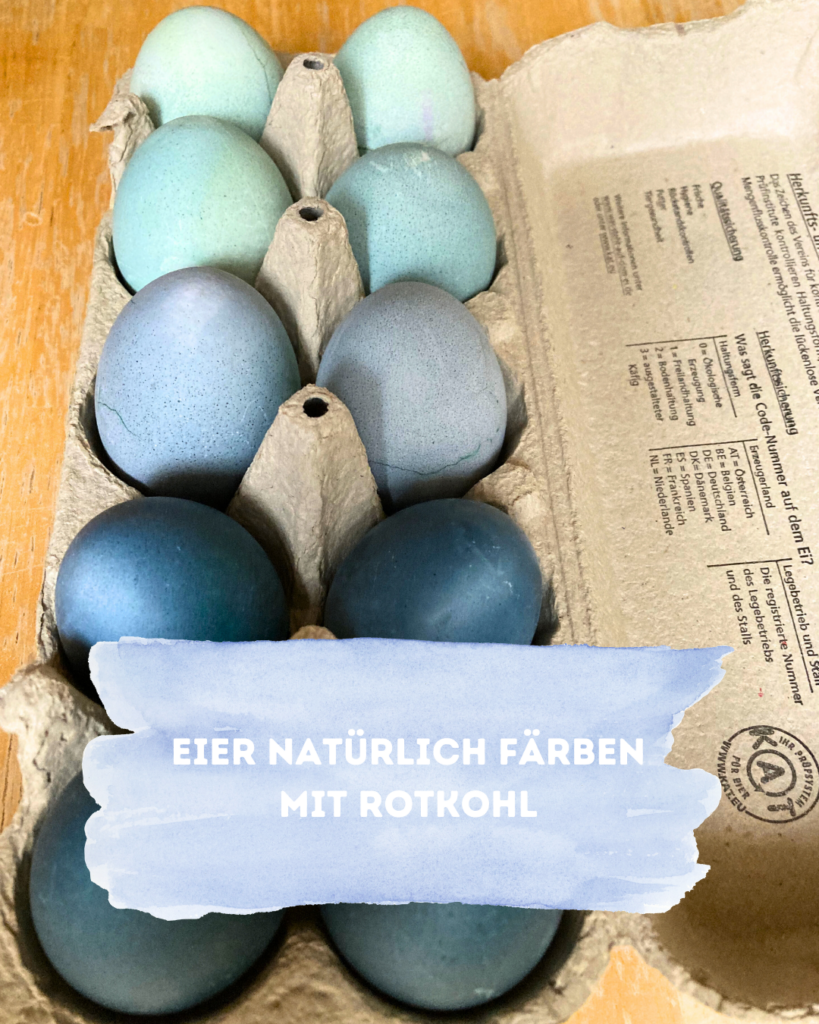 Ostereier natürlich färben mit Rotkohl